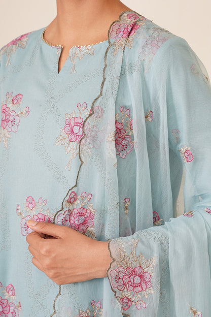 3 Piece - Unstitched - Embroidered Khaddar Suit - E1840