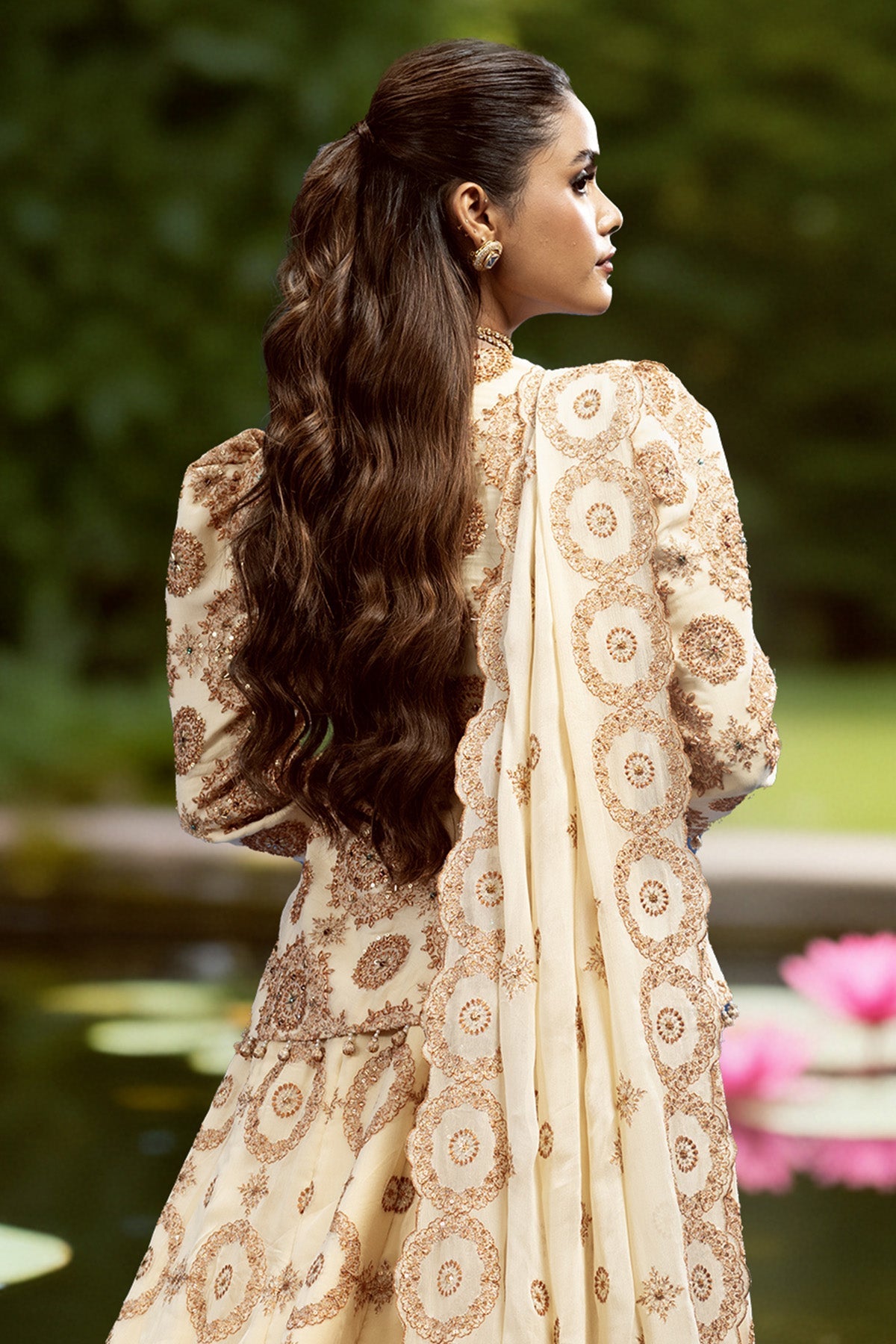 4 Piece - Unstitched - Embroidered & Embellished Bamber Chiffon Suit - E1874