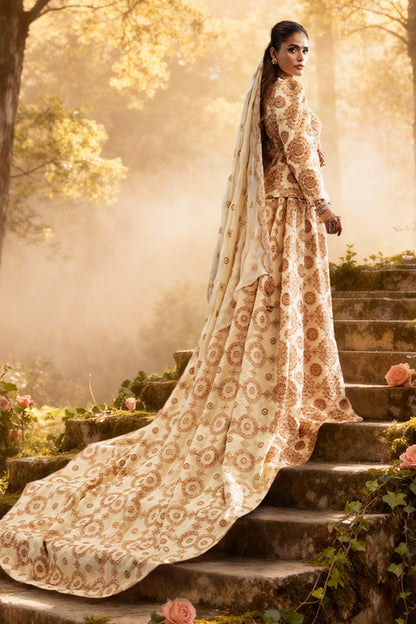 4 Piece - Unstitched - Embroidered & Embellished Bamber Chiffon Suit - E1874