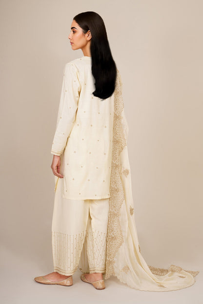3 Piece - Stitched - Embroidered & Embellished Raw Silk Suit - KPS25-P3192