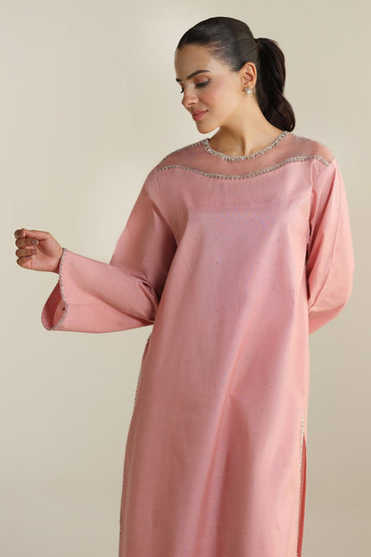 2 Piece - Stitched - Embellished Raw Silk Suit - KPS25-P3503