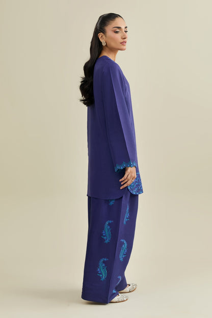 2 Piece - Stitched - Embroidered Raw Silk Suit - KPS25-P3505