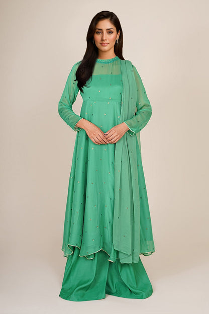 3 Piece - Stitched - Embroidered PK Chiffon Suit - KPS25-P3521