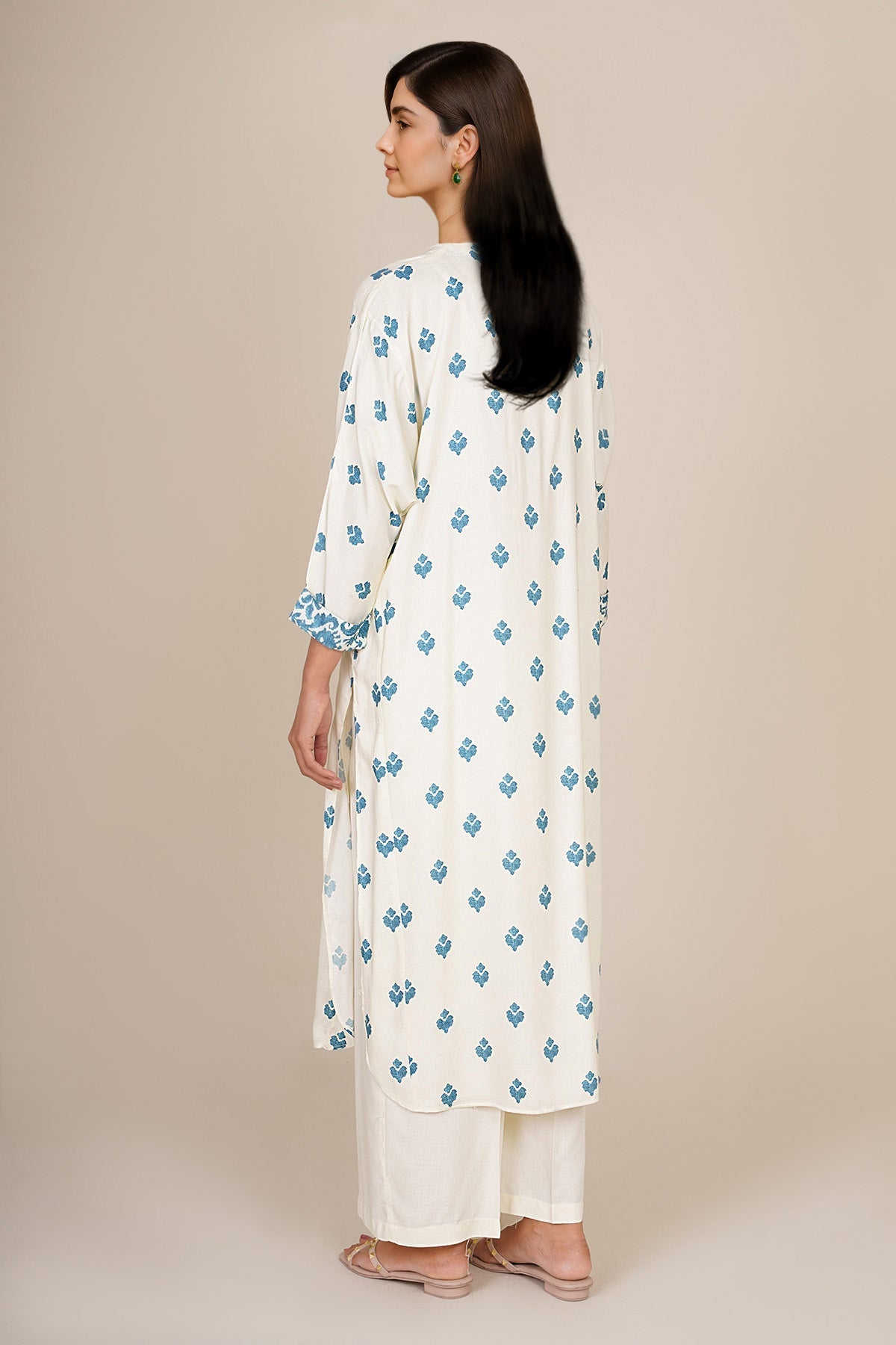 2 Piece - Stitched - Printed & Embellished Linen Suit - KPW25-P3674