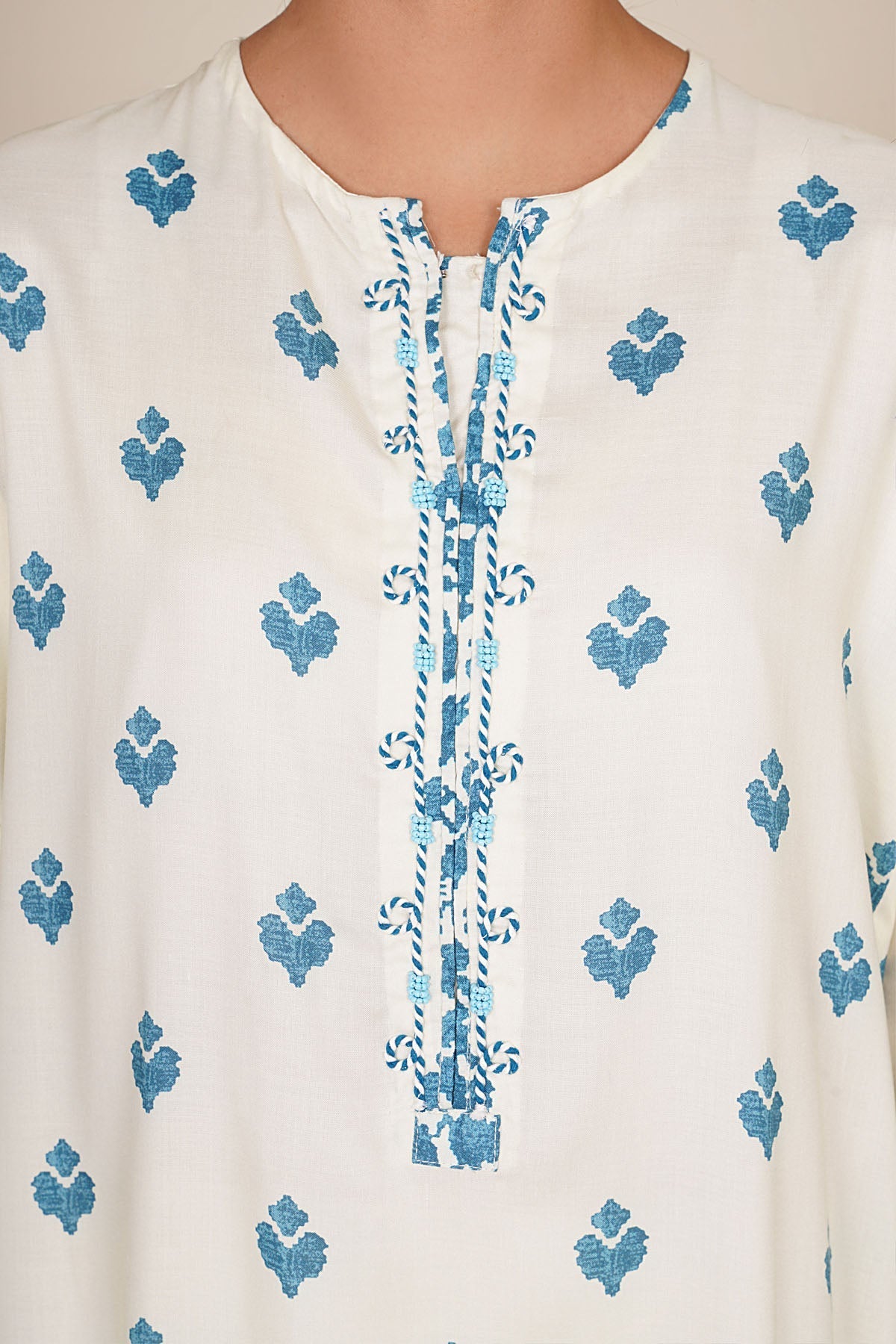 2 Piece - Stitched - Printed & Embellished Linen Suit - KPW25-P3674