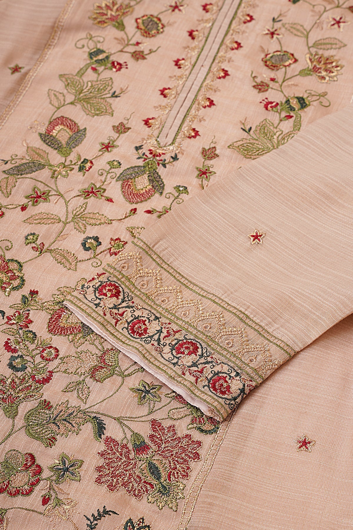 2 Piece - Stitched - Embroidered Zari Slub Suit - KPW24-P3008-8