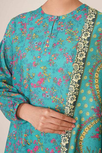 3 Piece - Stitched - Printed Khaddar Suit - KPW24-P3109-109