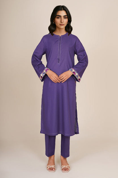 2 Piece - Stitched - Embroidered Khaddar Suit - KPW24-P3141-141