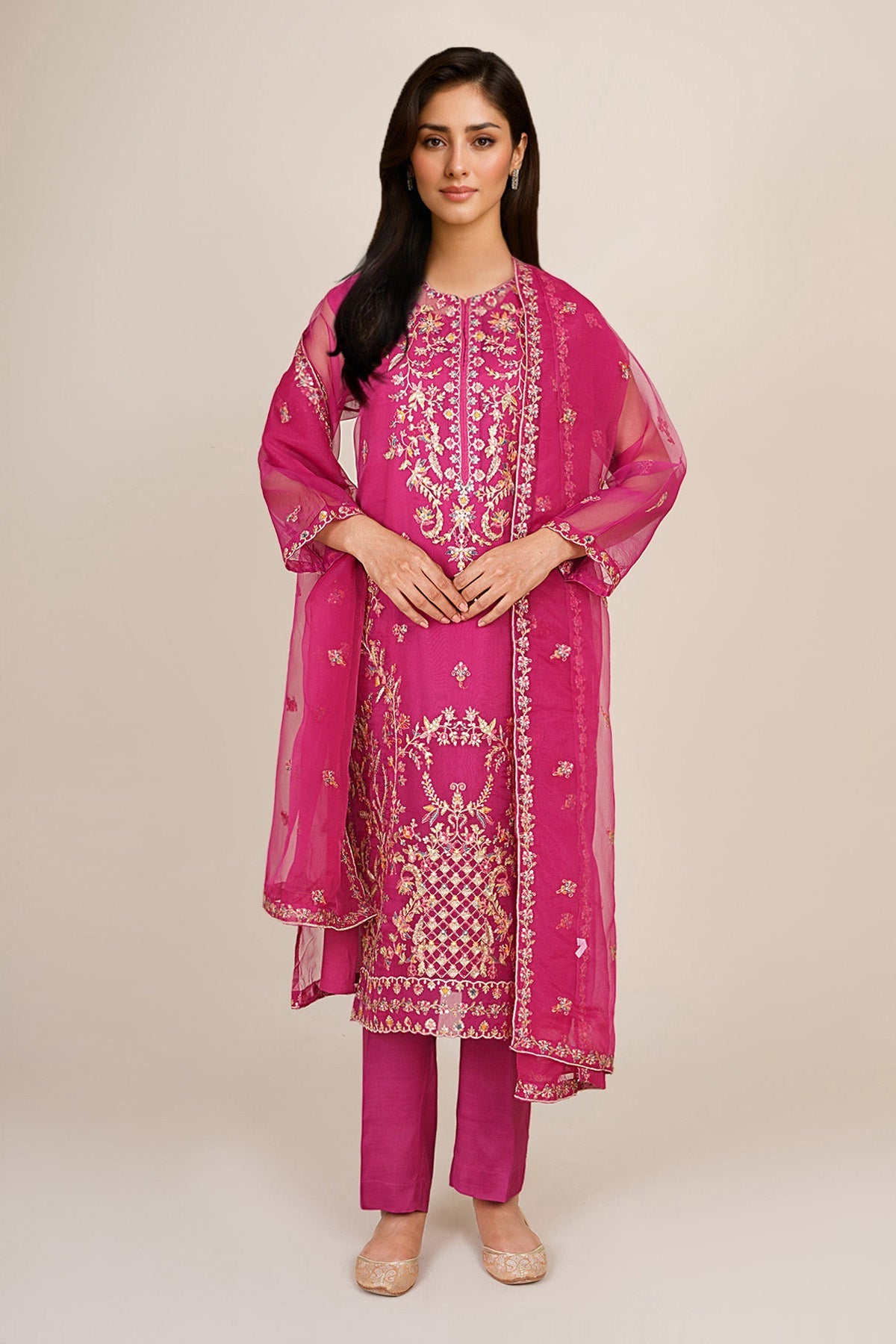 4 Piece - Stitched - Embroidered Organza Suit - KPW24-P3159-159