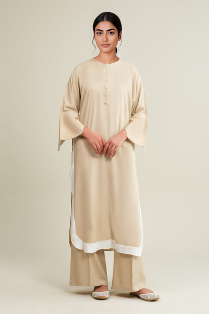 2 Piece - Stitched - Dyed & Embellished Linen Suit - KPW25-P3665