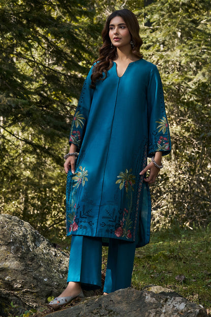2 Piece - Stitched - Embroidered Khaddar Suit - KPW25-P3698