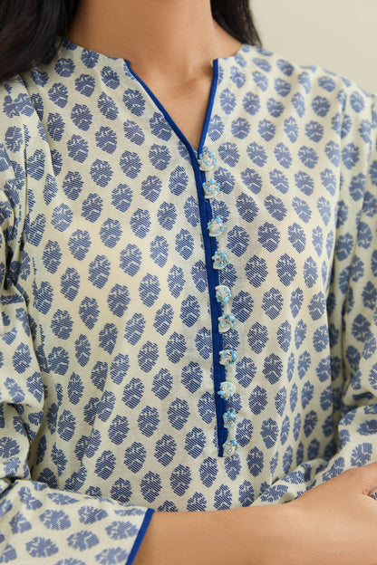 2 Piece - Stitched - Printed & Embellished Khaddar Suit - KPW25-P3702