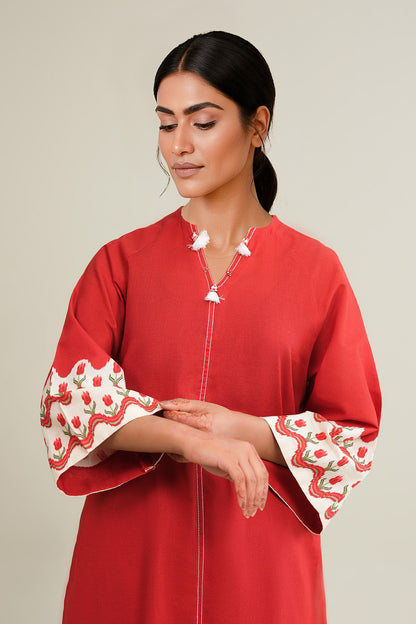 2 Piece - Stitched - Printed & Embellished Khaddar Suit - KPW25-P3704