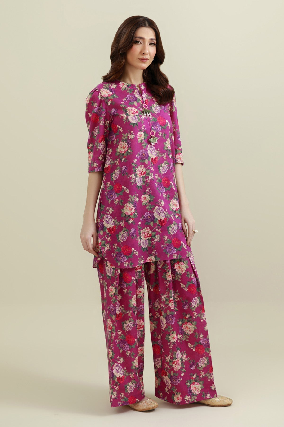 2 Piece - Stitched - Printed & Embellished Khaddar Suit - KPW25-P3748