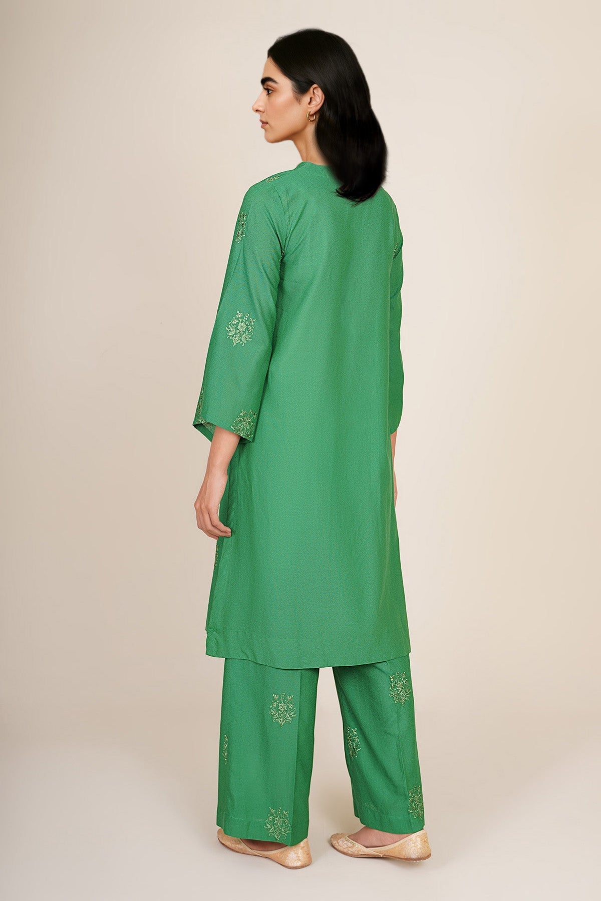 2 Piece - Stitched - Embroidered Cotton Karandi Suit - KPW25-P3758