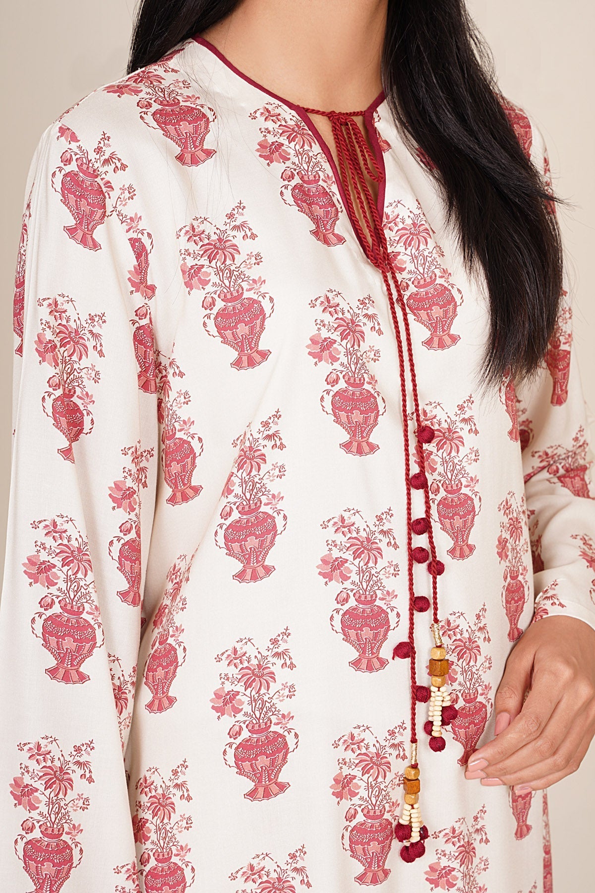 2 Piece - Stitched - Printed & Embellished Linen Suit - KPW25-P3807