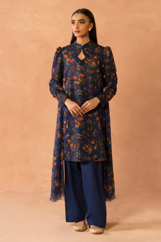 3 Piece - Stitched - Printed & Khaddar Suit - MC2116