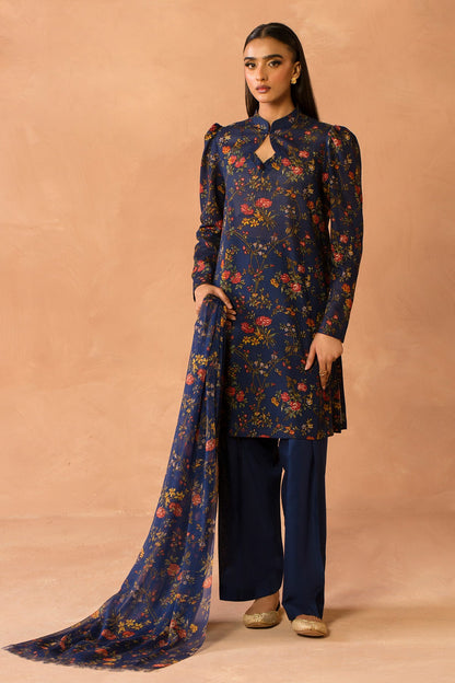3 Piece - Stitched - Printed & Khaddar Suit - MC2116