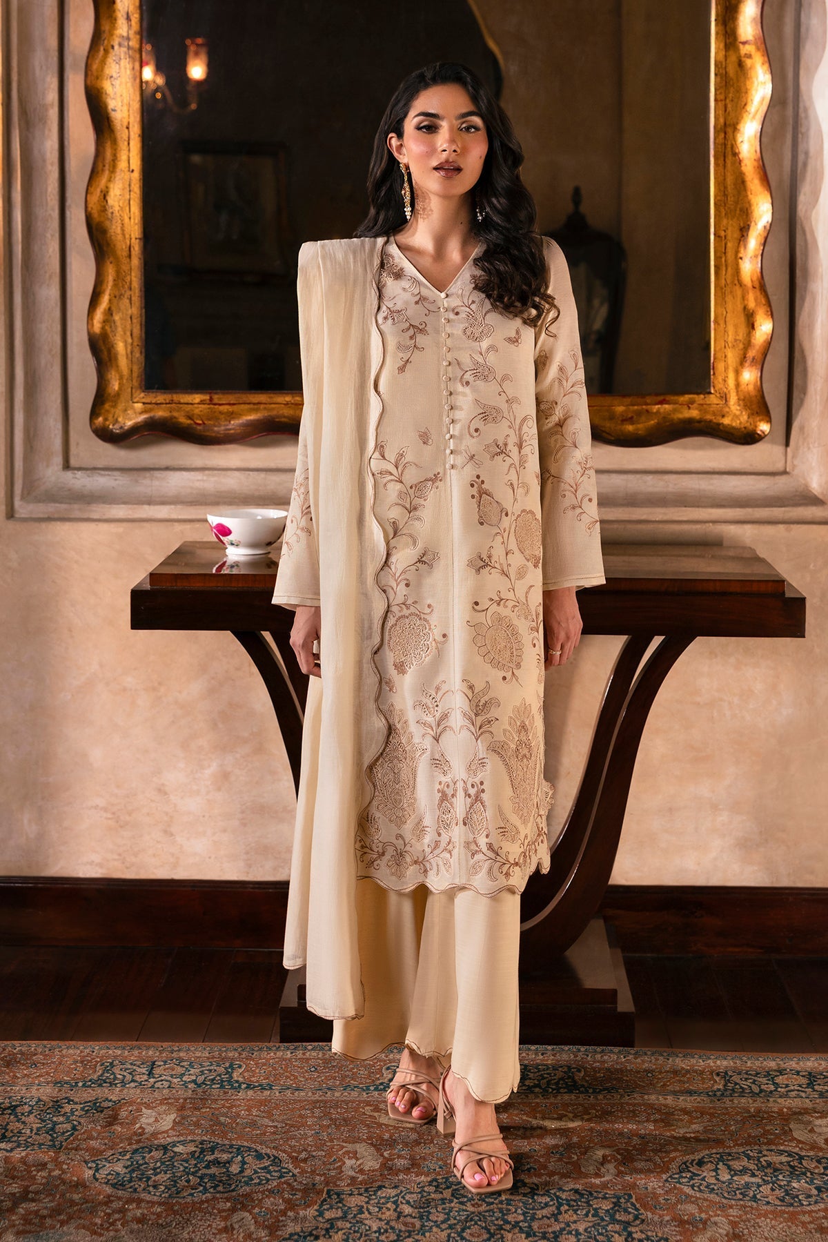 4 Piece - Stitched - Dyed & Embroidered Masuri Suit - MCP1603