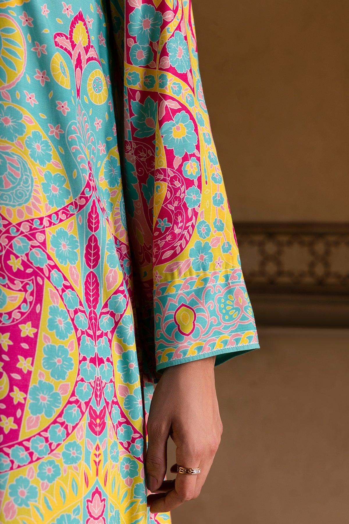 3 Piece - Stitched - Printed Raw Silk Suit - MCP1730-2