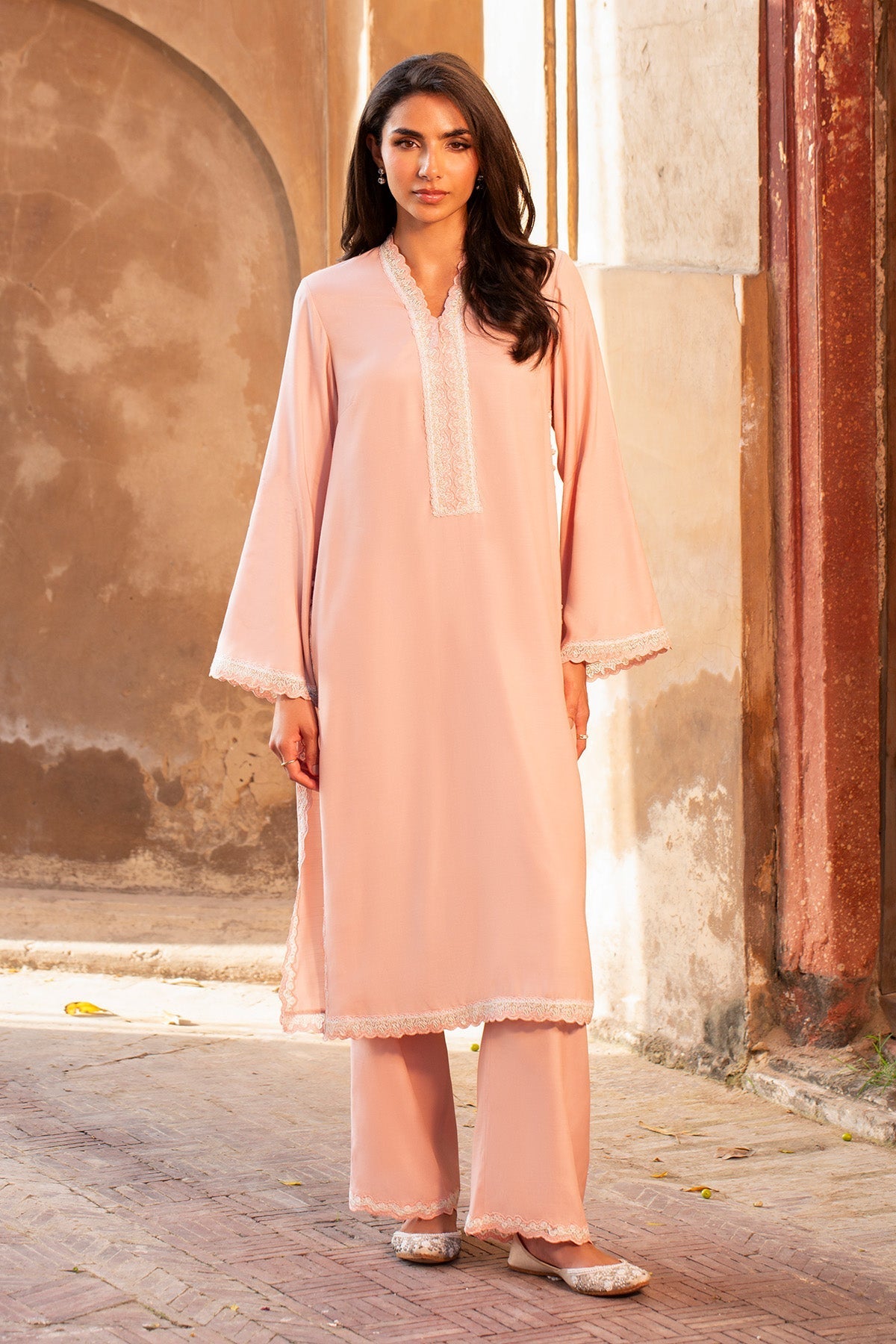 2 Piece - Stitched - Embroidered Raw Silk Suit - MCP2011