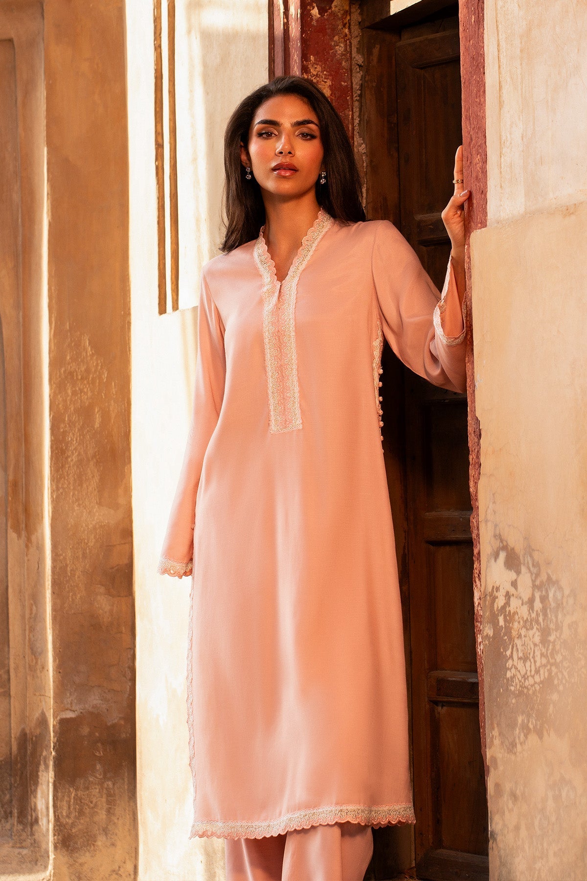 2 Piece - Stitched - Embroidered Raw Silk Suit - MCP2011