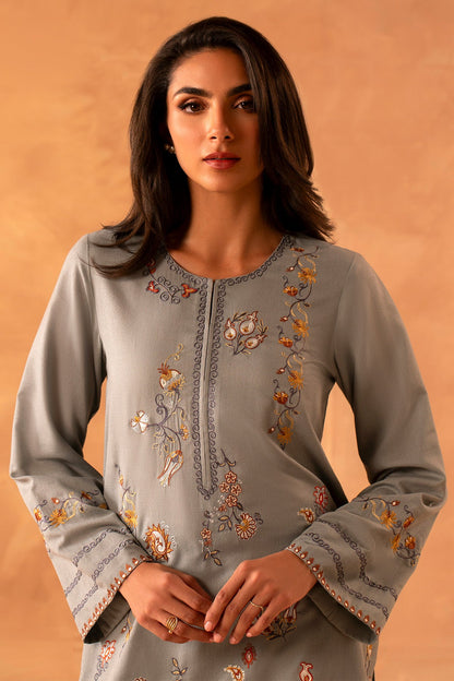 2 Piece - Stitched - Dyed & Embroidered Karandi Suit - MCP2044-1