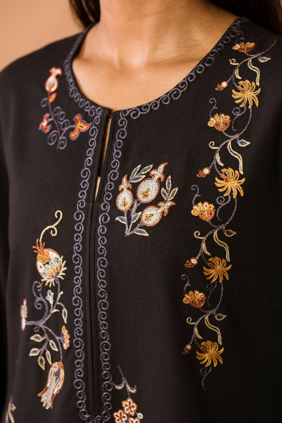 2 Piece - Stitched - Embroidered Karandi Suit - MCP2044-2