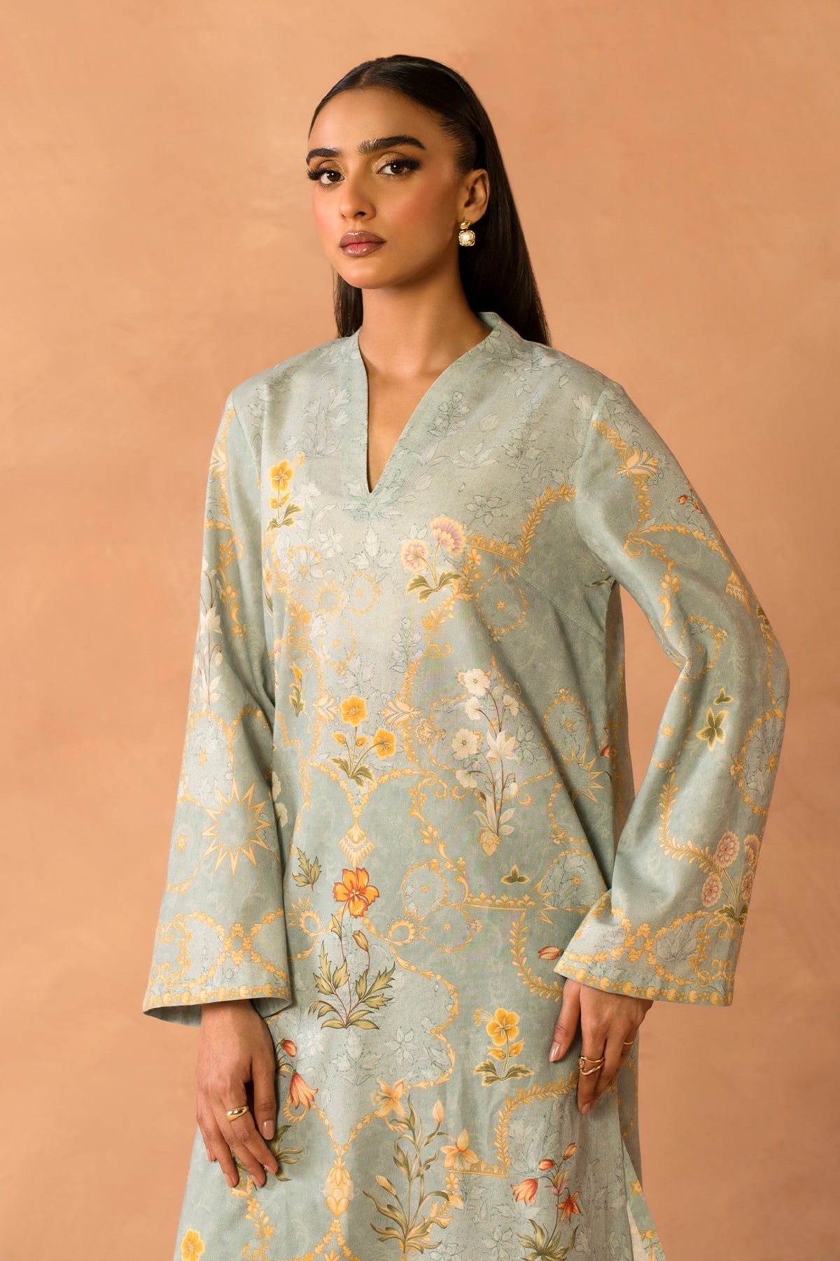 2 Piece - Stitched - Printed Khaddar Suit - MCP2046-1