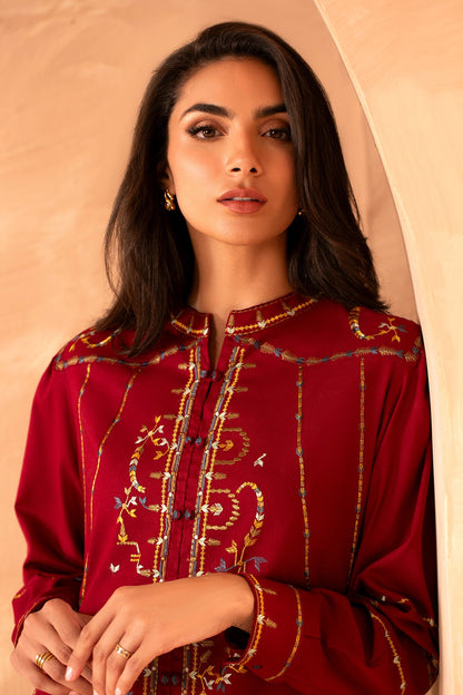 2 Piece - Stitched - Embroidered Khaddar Suit - MCP2056