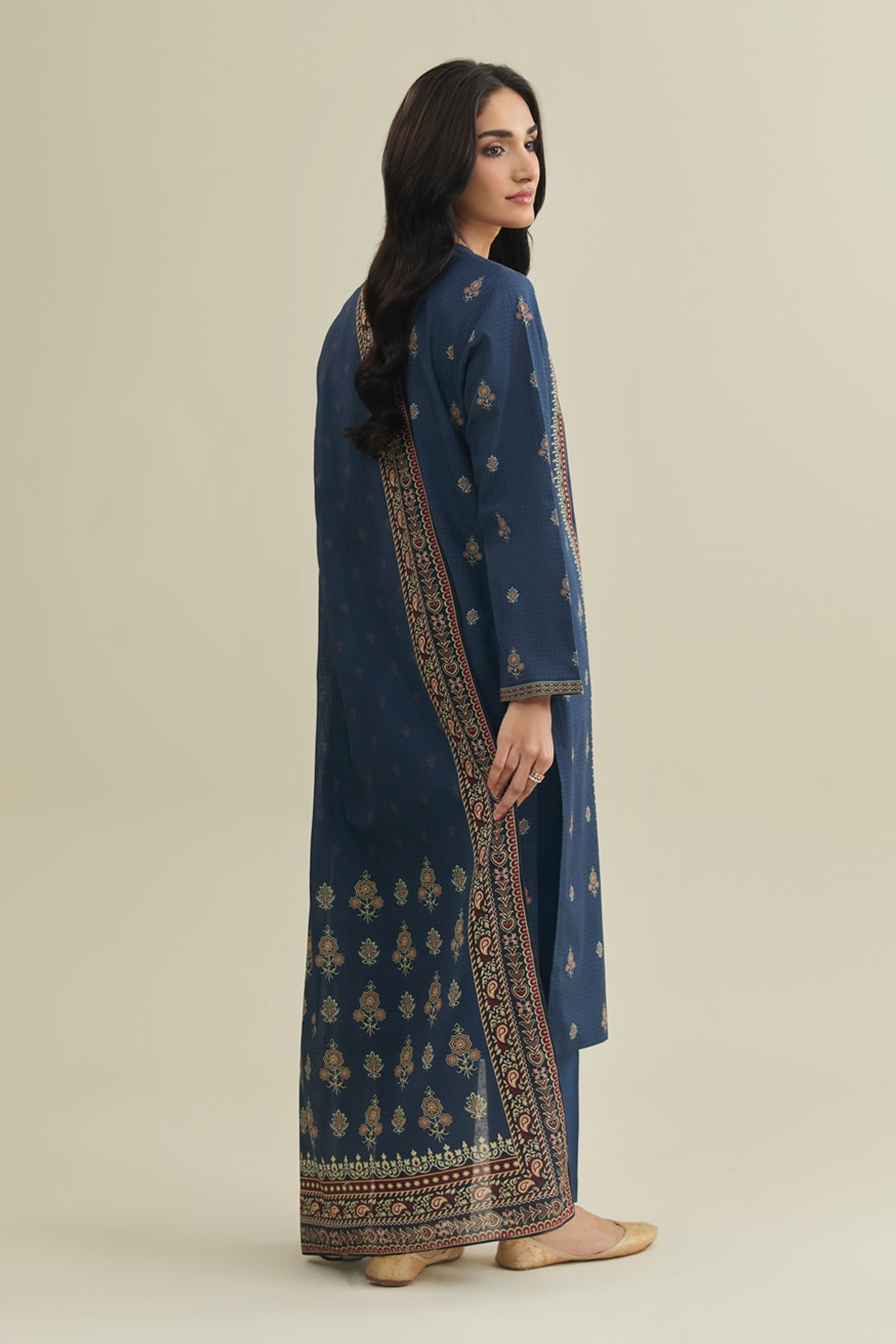 3 Piece - Unstitched - Printed Khaddar Suit - X7103