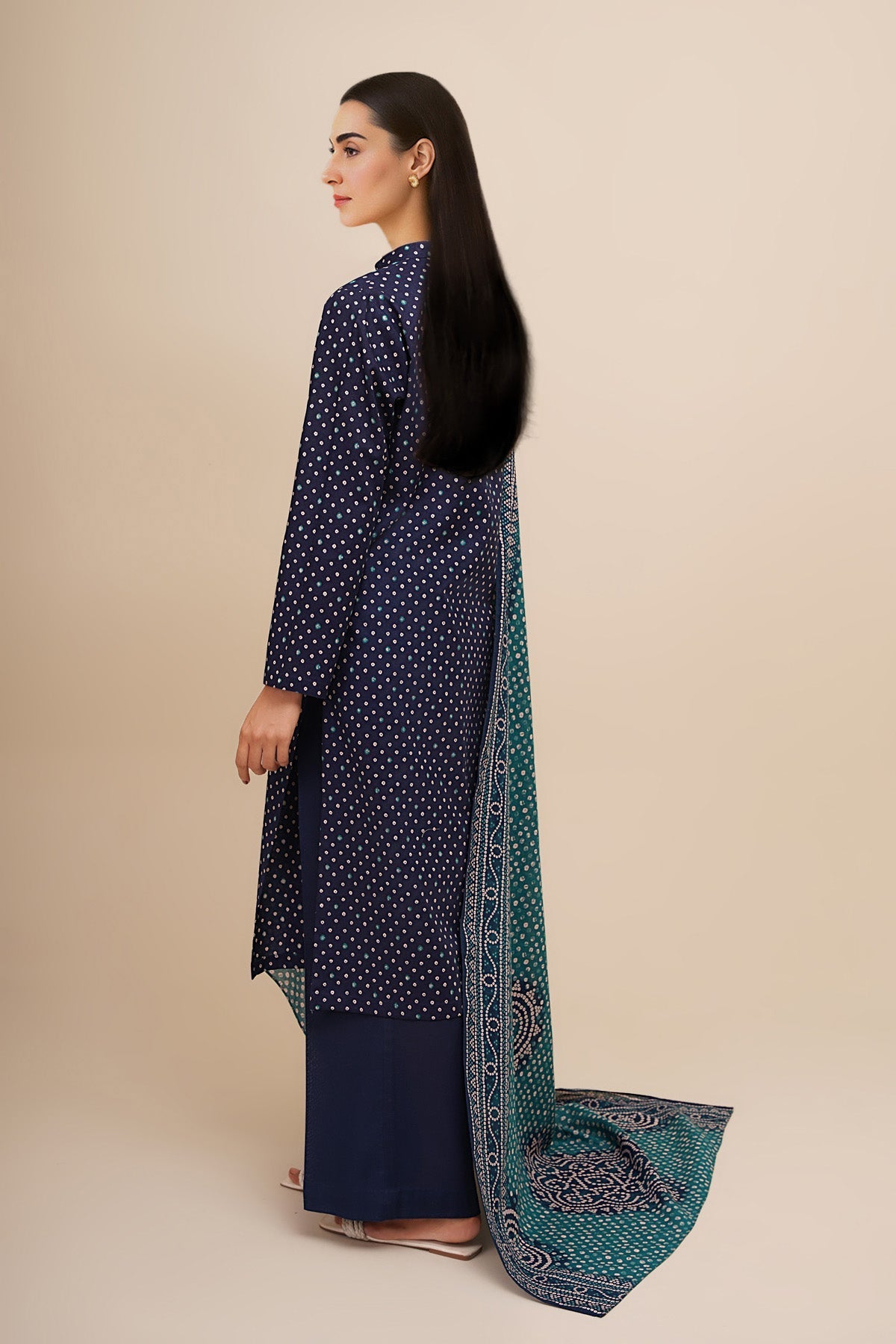 3 Piece - Unstitched - Printed Khaddar Suit - X7105