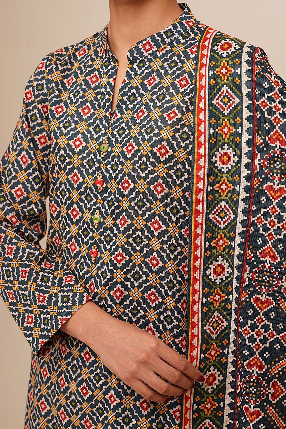 3 Piece - Unstitched - Printed Khaddar Suit - X7106