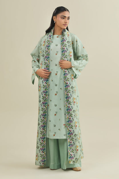 3 Piece - Unstitched - Printed Khaddar Suit - X7116