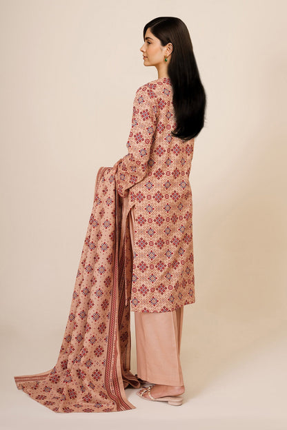 3 Piece - Unstitched - Printed Khaddar Suit - X7118