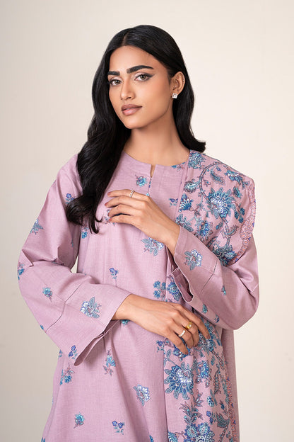 3 Piece - Unstitched - Printed Khaddar Suit - X7119