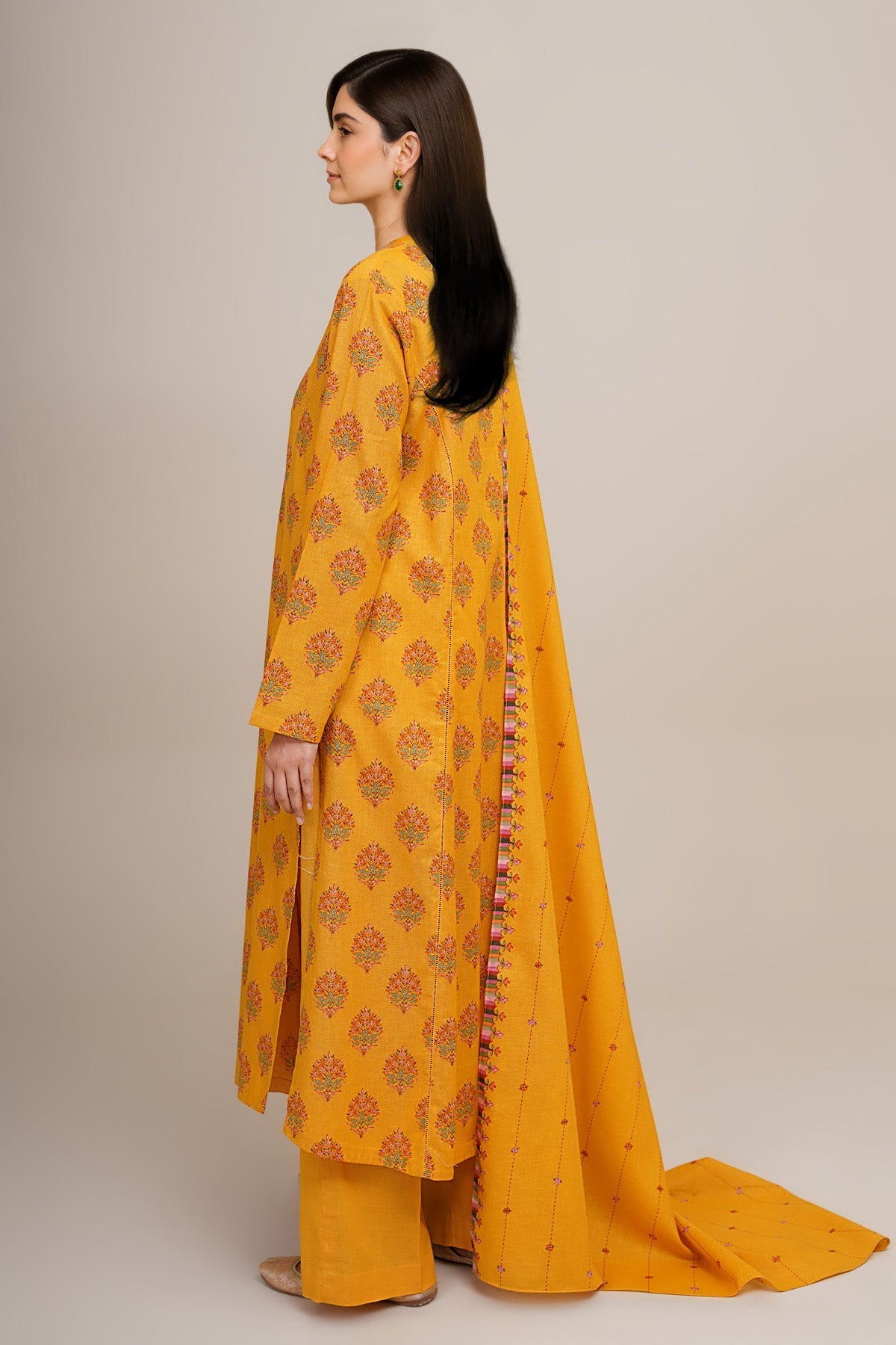 3 Piece - Unstitched - Printed Khaddar Suit - X7120