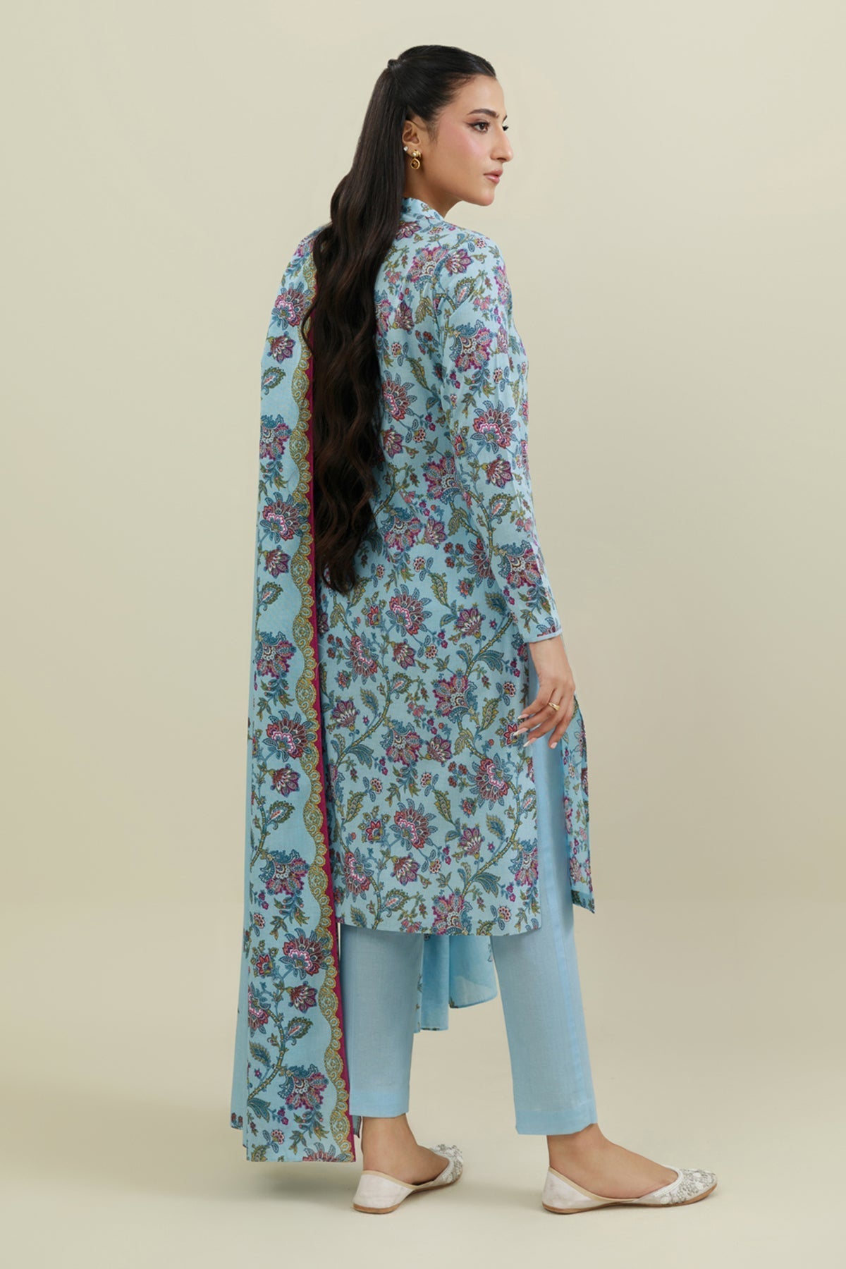 3 Piece - Unstitched - Printed Khaddar Suit - X7121
