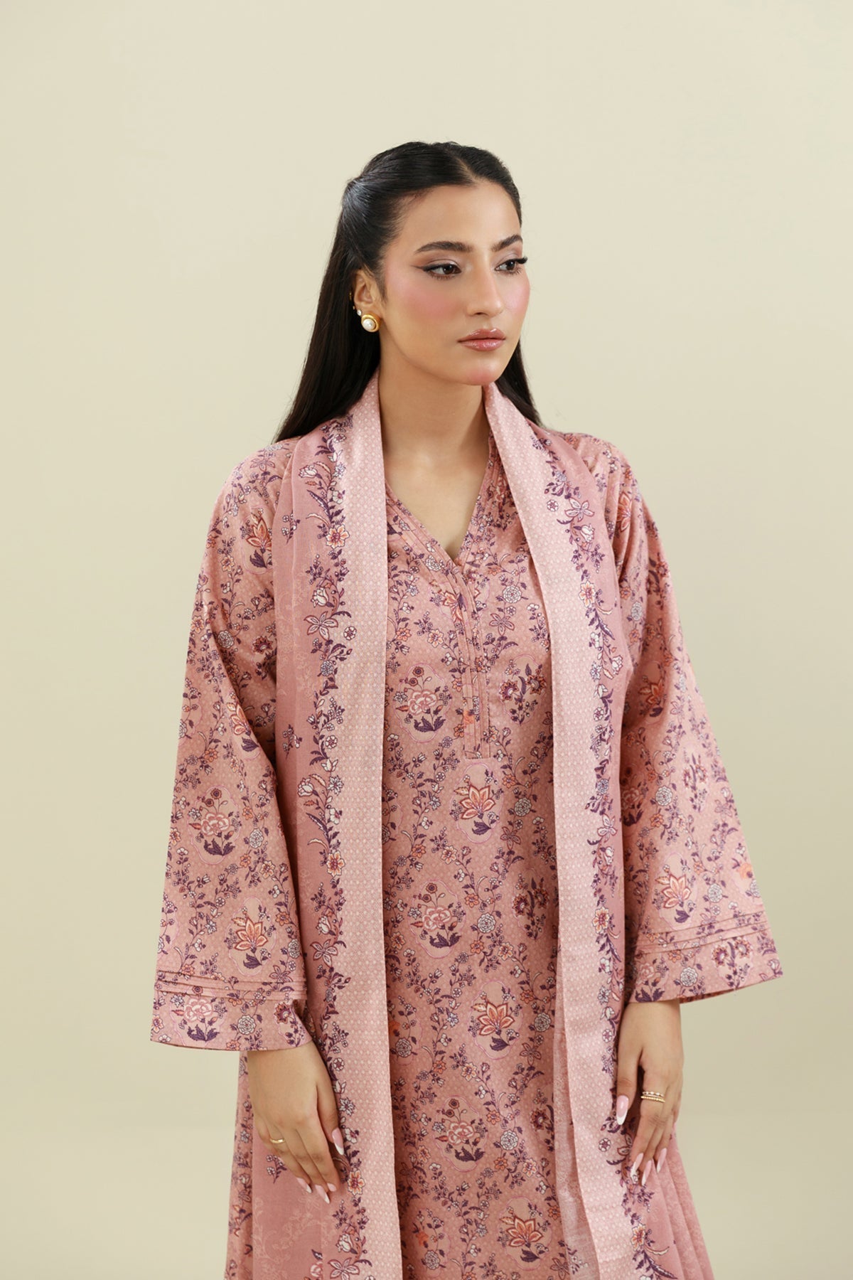 3 Piece - Unstitched - Printed Khaddar Suit - X7124