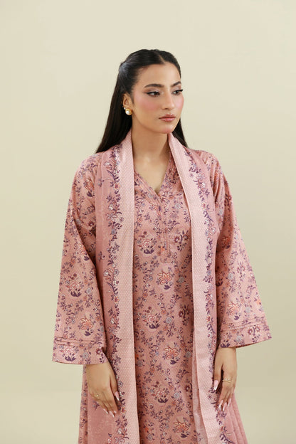 3 Piece - Unstitched - Printed Khaddar Suit - X7124