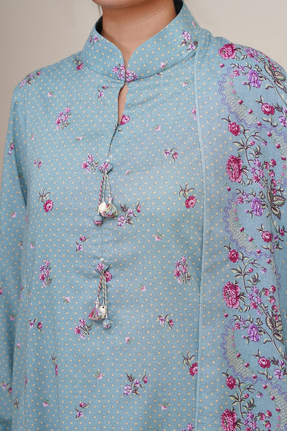 3 Piece - Unstitched - Printed Khaddar Suit - X7126