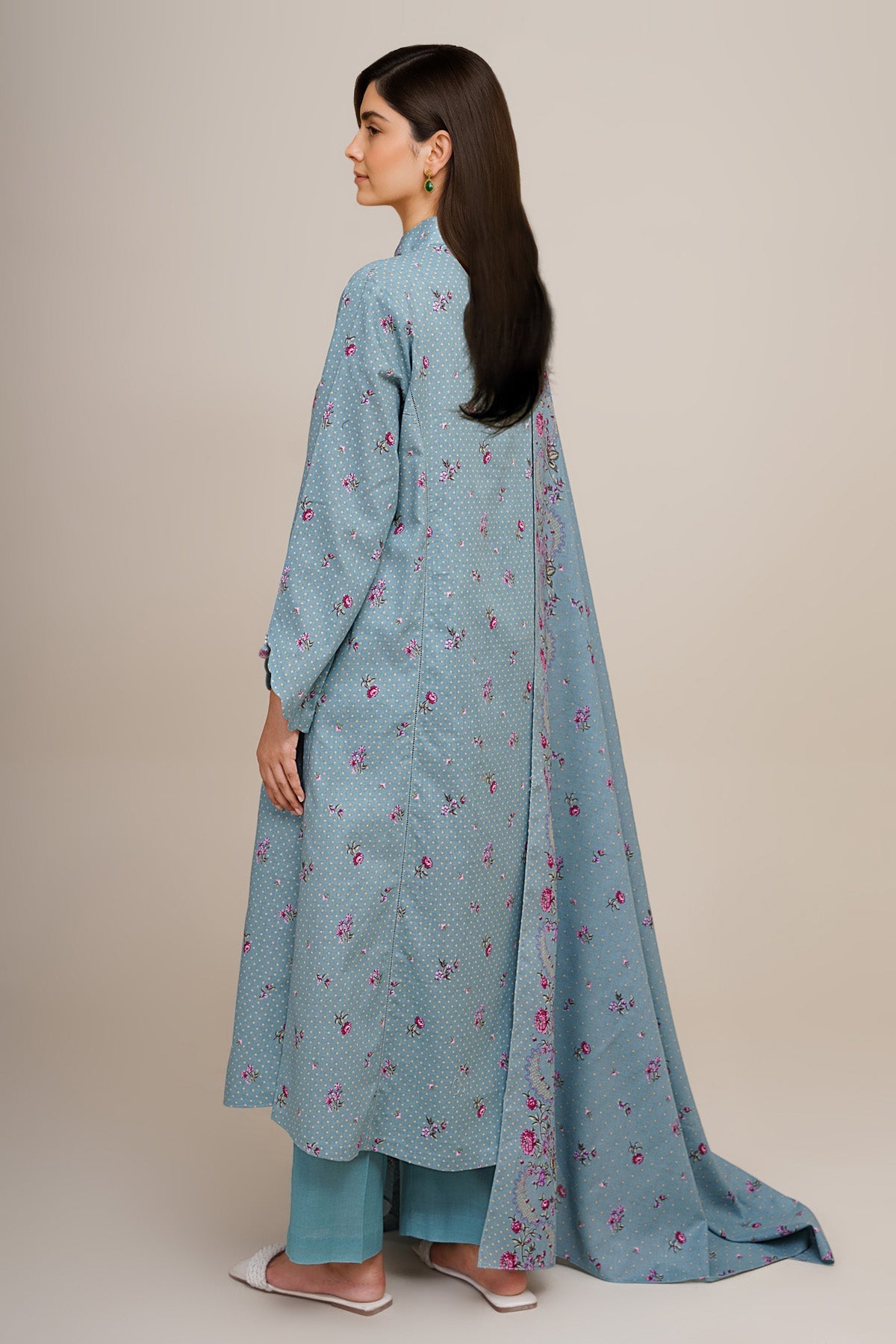 3 Piece - Unstitched - Printed Khaddar Suit - X7126