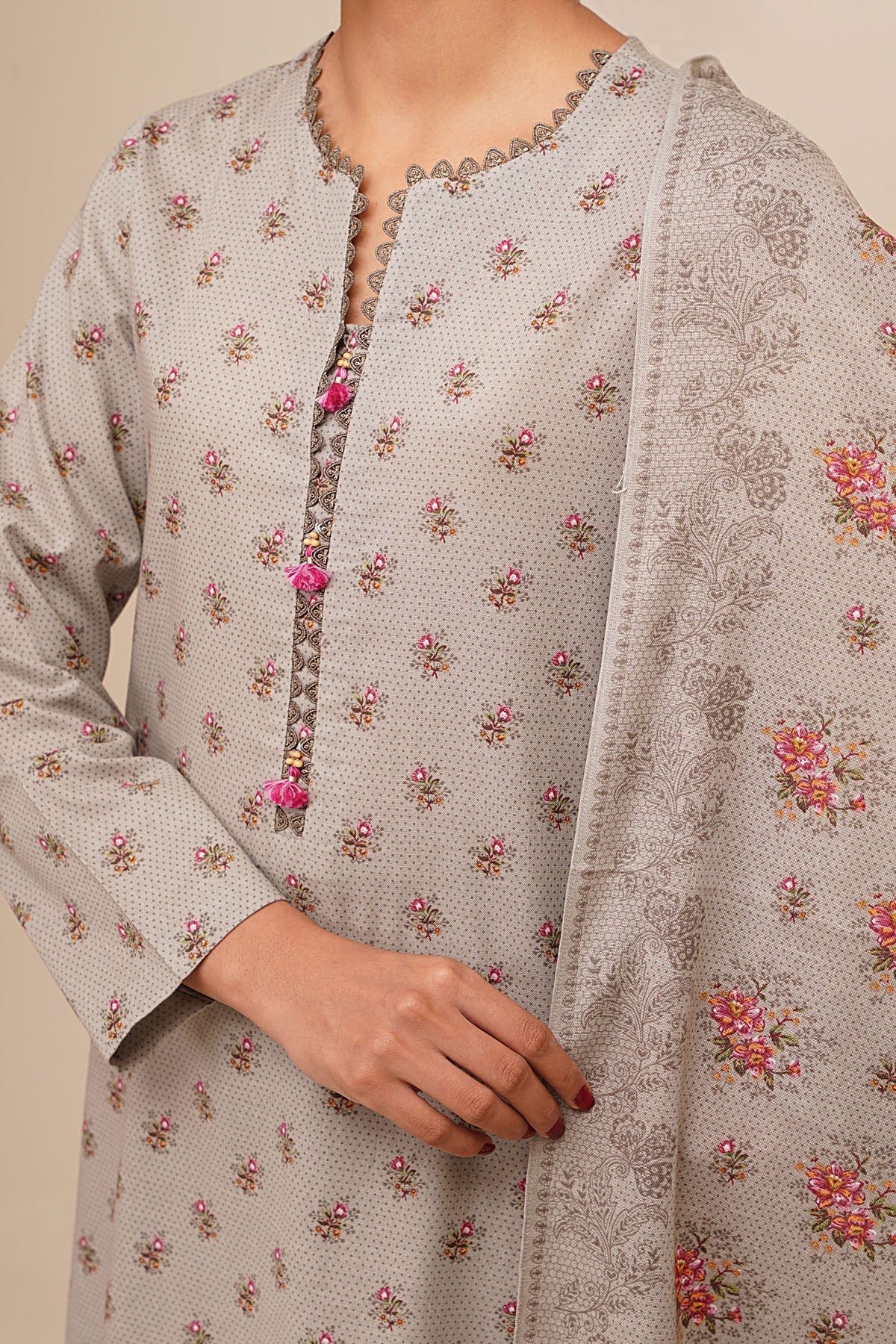 3 Piece - Unstitched - Printed Khaddar Suit - X7128