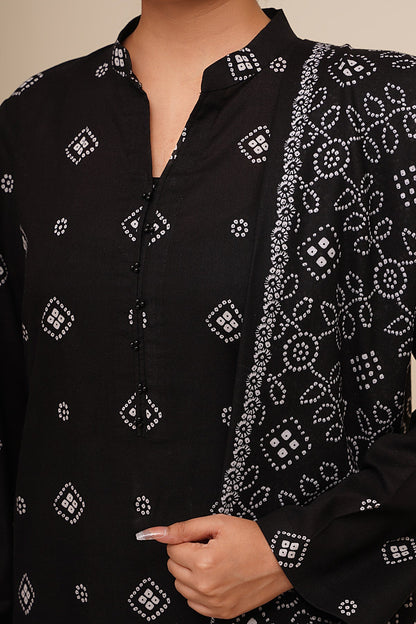 3 Piece - Unstitched - Printed Khaddar Suit - X7133