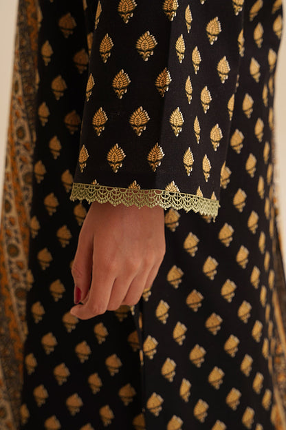 3 Piece - Unstitched - Printed Khaddar Suit - X7134