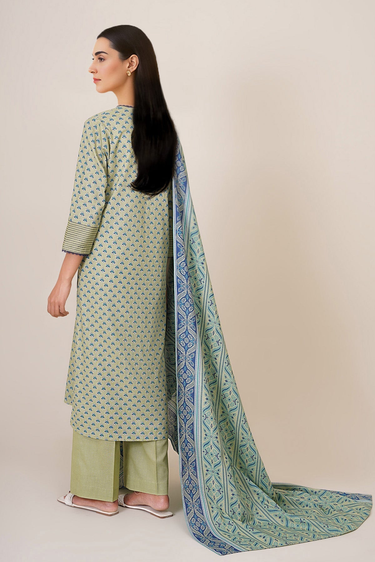 3 Piece - Unstitched - Printed Khaddar Suit - X7135