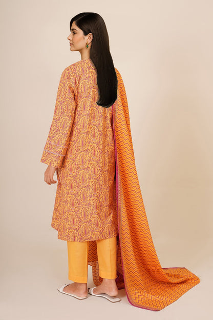 3 Piece - Unstitched - Printed Khaddar Suit - X7136