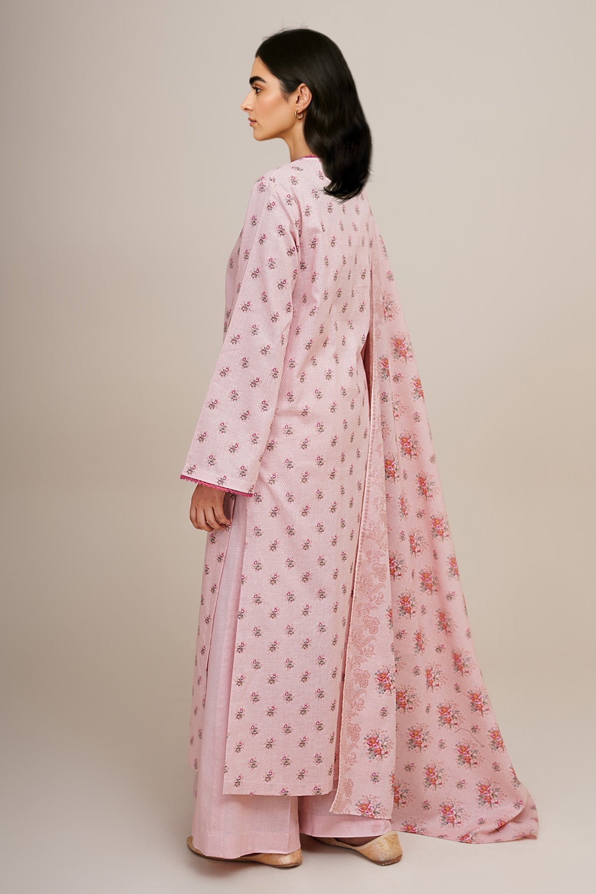 3 Piece - Unstitched - Printed Khaddar Suit - X7140