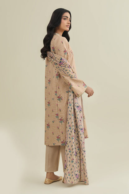 3 Piece - Unstitched - Printed Khaddar Suit - X7145