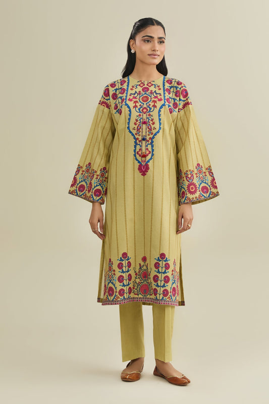 2 Piece - Unstitched - Printed Khaddar Suit - X7147